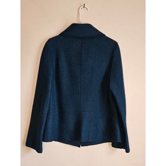 Beyond Threads Alpaca & Wool Teal Blue Coat, SZ M - Picture 4 of 5
